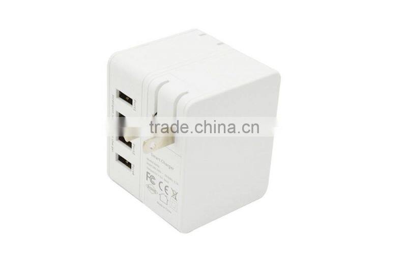 European Plug 4-PORT USB Charger Phone Charger
