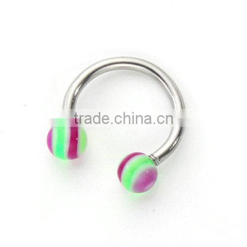 Multicolor Magnetic Stainless Steel Lip Rings Eyebrow Rings CBR Body Piercing Jewelry