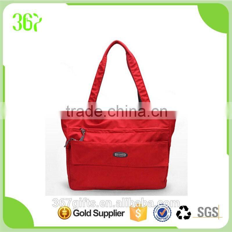 Promotional High Quality Nylon Messenger Handbag with Zipper Pocket