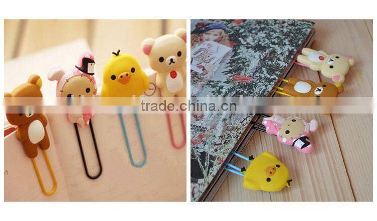 Big metal rubber cute chicken personalized paper clip metal spring clips