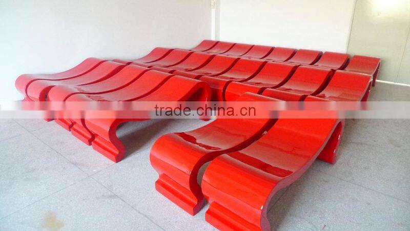 Outdoor bench by Fibreglass/waterproof bench made in China