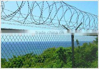 Razor barbed wire mesh fence