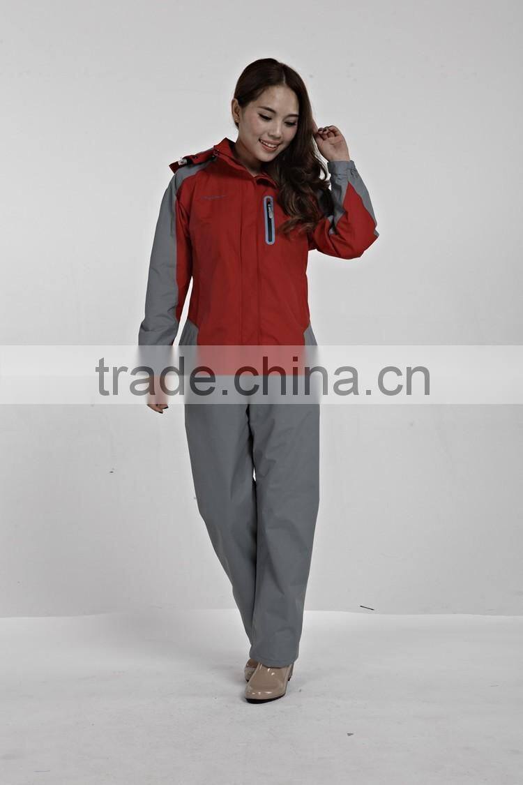 High quality softshell woman fleece tech jacket red color