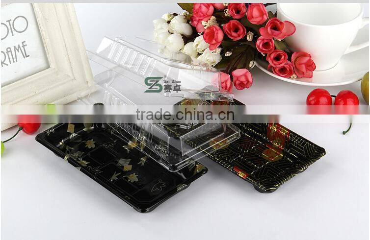 rectangle embossing sakura momiji sushi take out container