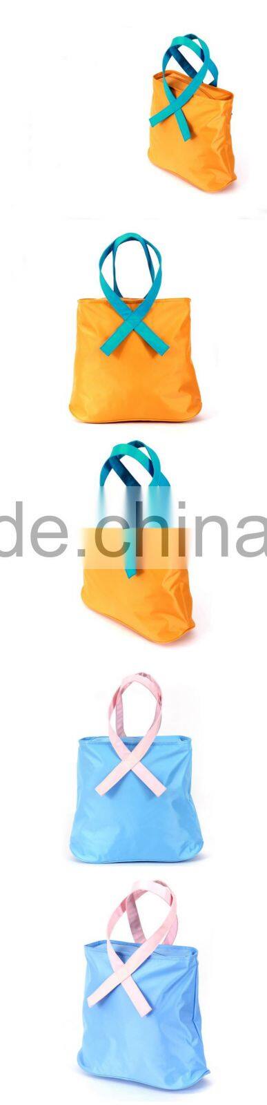 Factory wholesale high quality cheap logo polyester folding shopping bag GW834