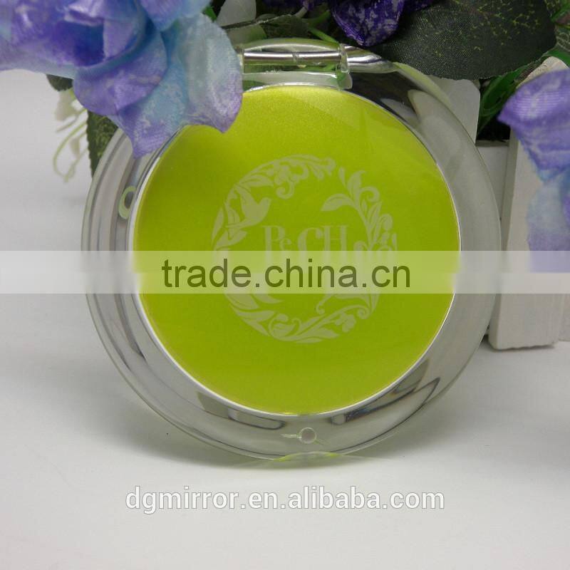 Lovely round ladies cosmetic mirror, round acrylic pocket mirror, double sided round purse mirror