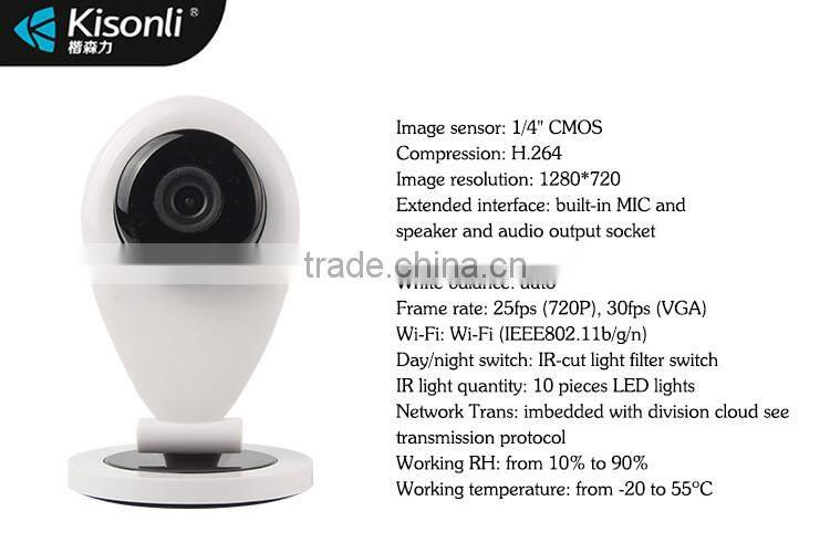 720P HD Wifi IP Camera Wireless Webcam With Video Recording TF card For Smart Phone