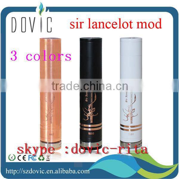 Tobeco newest innovation 18650/18350/18500 sir lancelot mod copper pin white /black sir lancelot mod