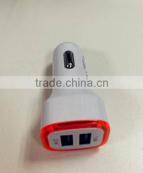 Dual usb universal 5V 2.1A phone car charger led 2 port usb car charger
