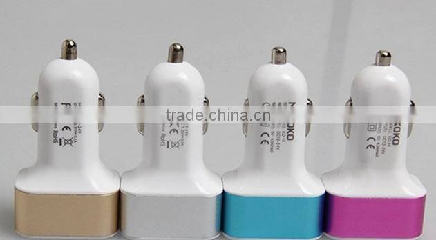 High quality 4.1a multi socket usb car charger