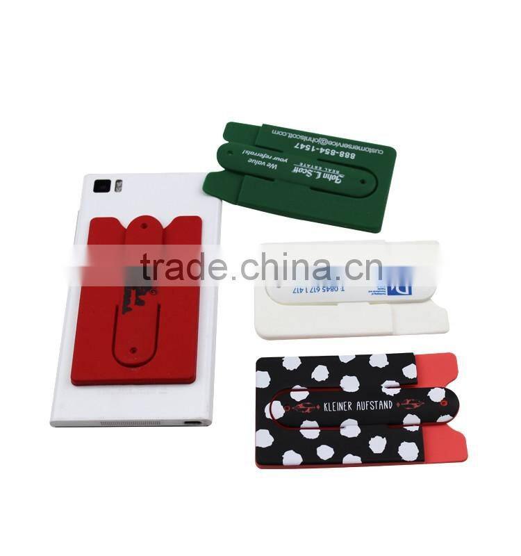 3M Sticker Silicone Smart Wallet,iwallet for Mobile Phone Silicone Card Holder