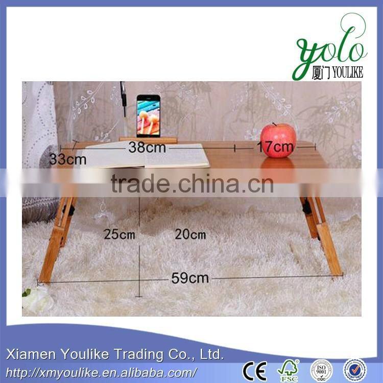 Convenient design Bamboo folding desk bamboo PC/computer desk