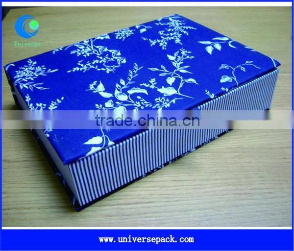 Blue Calico Fabric Boxes Cotton Cloth Box High Quality Products