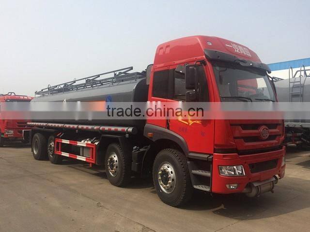 high quality new condition FAW 8X4 31000L flammable liquid tank truck