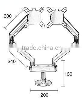 Computer Multi Monitor Screen DeskTop Metal Standard Tablet Dual Arm