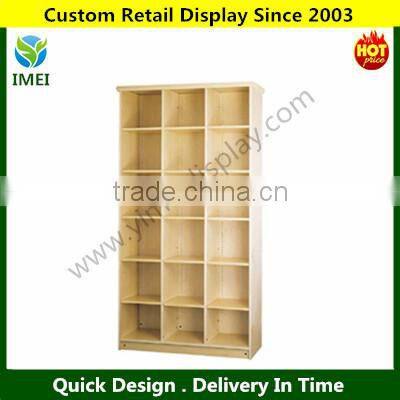 POP customer design tall wood display cabinet/wood bread display rack/wood food display rack YM15012