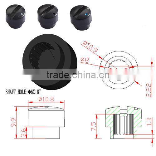 plastic knobs volume control 1005