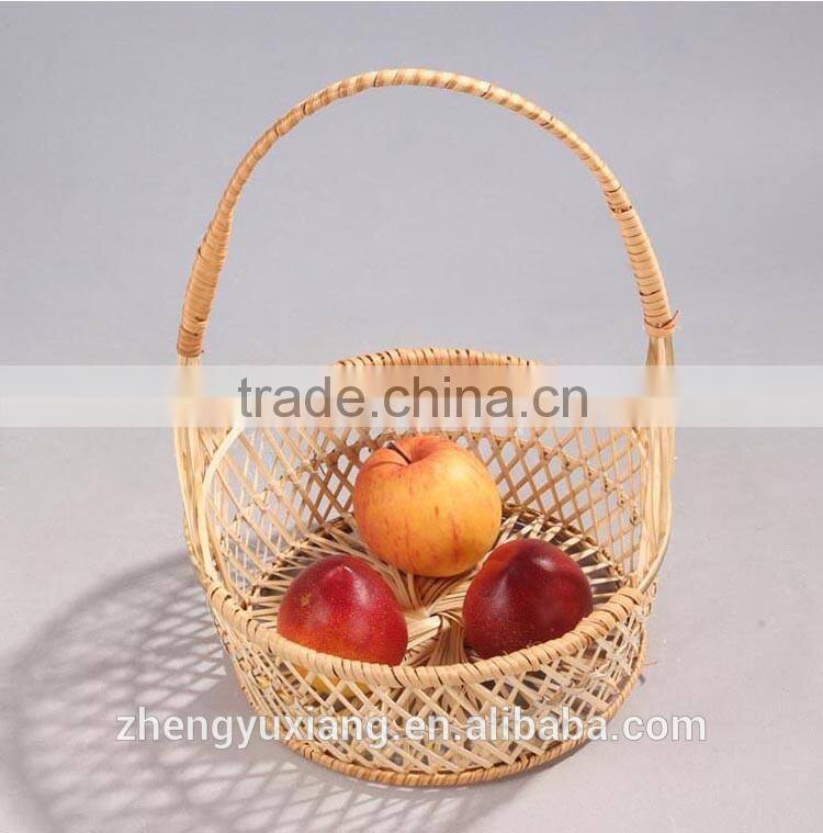 Handwoven bamboo fruits vegetables hanging basket