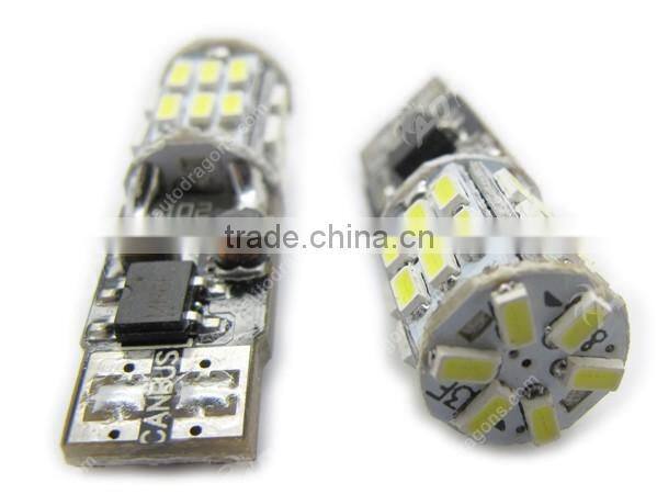 Hot sale t10 bulbs t10 led canbus 3014 smd auto car led t10 bulb