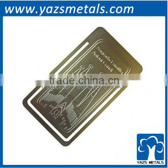 Etching hollow out metal Custom bookmark