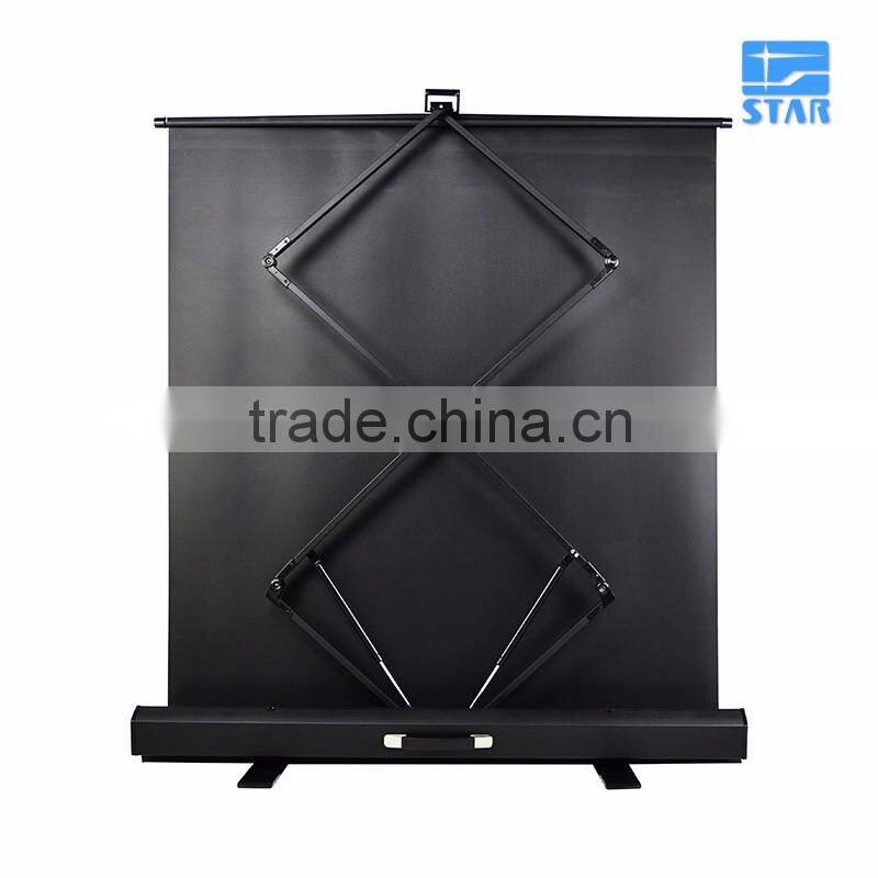 60 Inch 16:9 Floor Pull-up Projection Screen, Portable Projection Screens Easy Carry