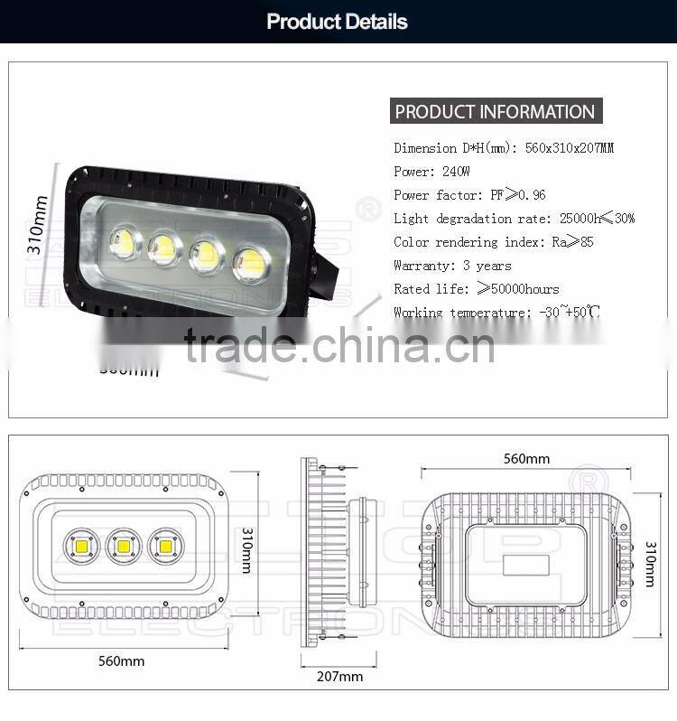 IP65 waterproof 240w outdoor high power led football field flood light