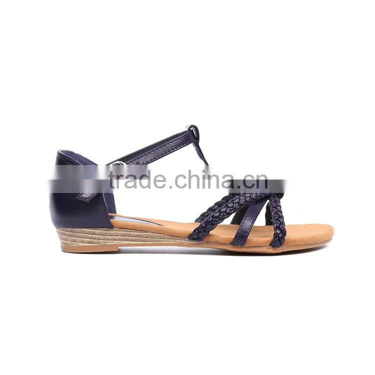 CX049 women's braided wedged shoes