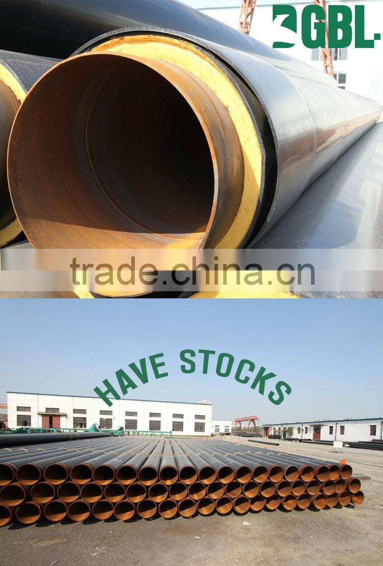 Prefabricated polyurethane foam thermal insulation spiral steel pipe