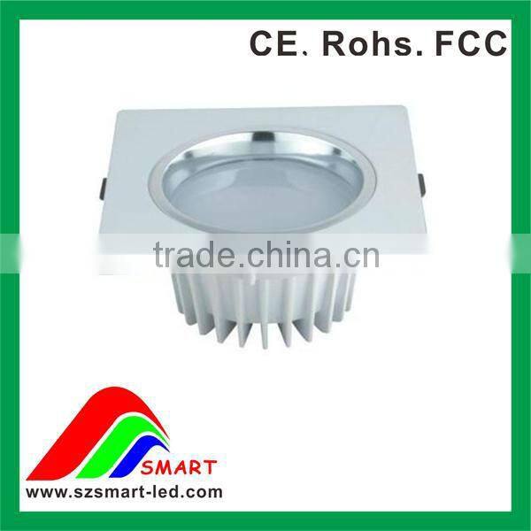 Square aluminum housing led ceiling downlight