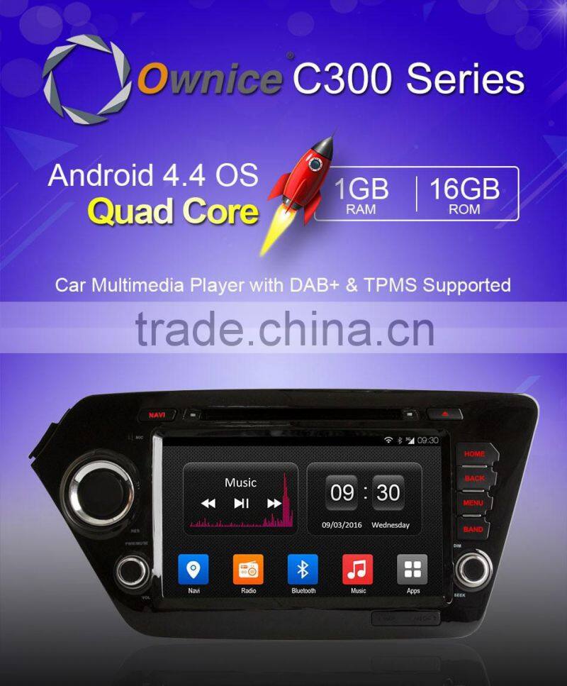 Ownice Android 4.4 touch screen Stereo Car GPS stereo for Kia Rio K2 with wifi bluetooth phonebook IPOD