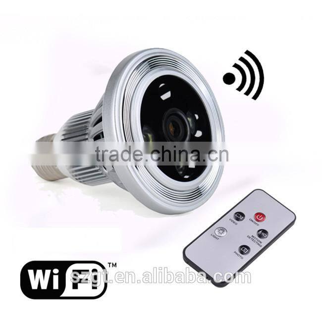 HD 720P Bulb CCTV Hidden Camera DVR Lamp Security IR Camera Motion Detect New US