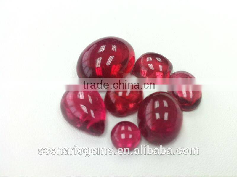 #CAZZ Natural Multi-Shape Cabs Loose Gemstone Rubellite Cabochon