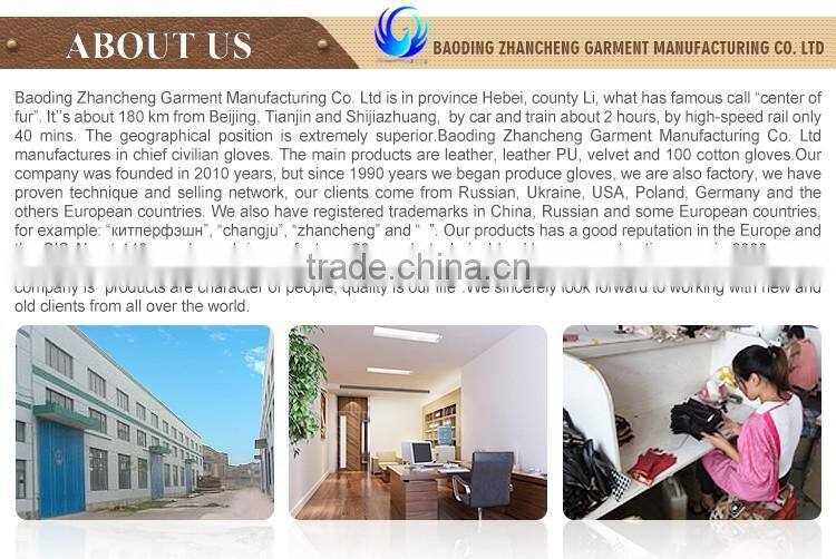 New fashion women's winter goatskin C grade leather gloves made in China