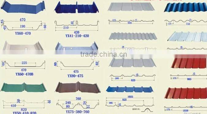 Used metal roof panel roll forming machine , Color coating steel forming machine