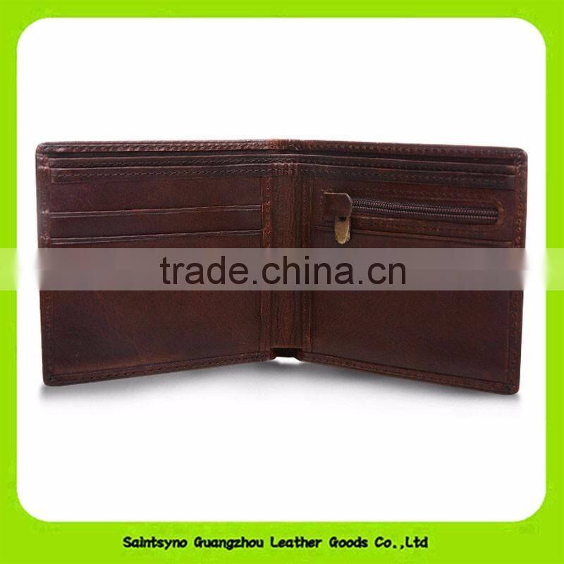 16414 Men's top layer genuine leather cash holder