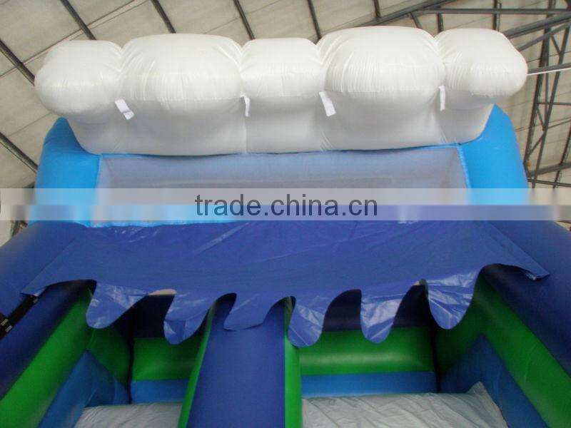 2016 china supplier children game inflatable pool water castle slide game