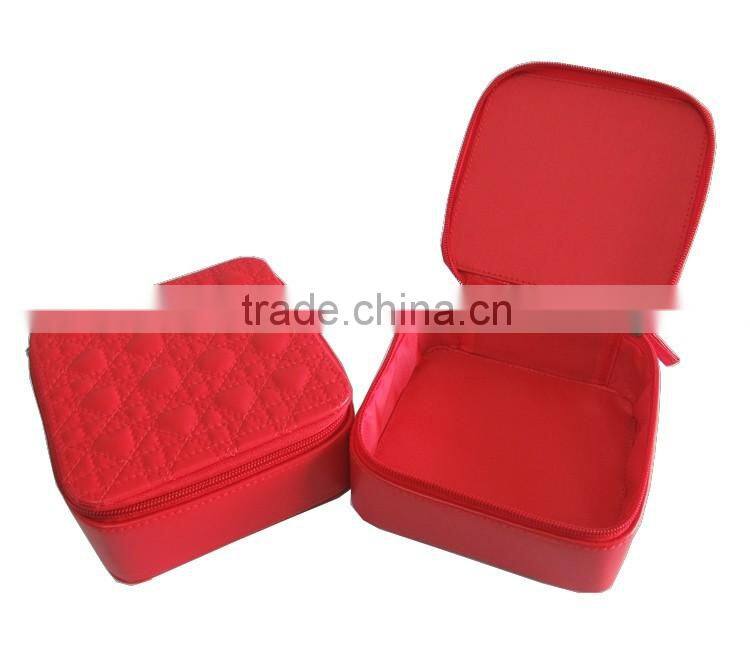 PU quilted cover cosmetic case