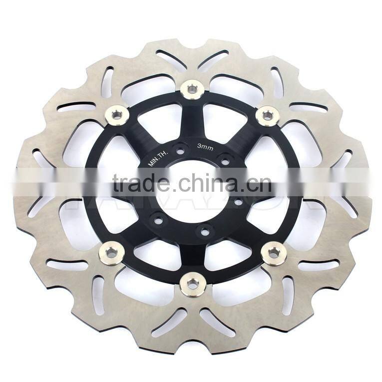 Street bike aluminum alloy motorcycle wave floating brake disc rotor