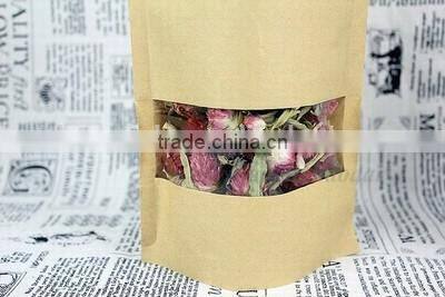 Side gusset square bottom zipper pouch with window