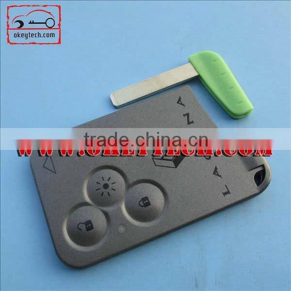 OkeyTech Renault Laguna smart key card cover 3 buttons with blade for renault key card renault