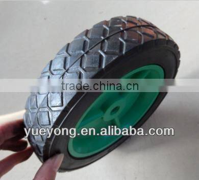 6 inch Solid rubber wheels with plastic spoke