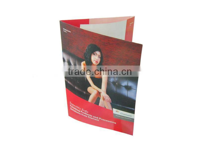 full color print folded paper brochure booklet paper flyer