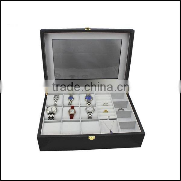 Leather Wooden Watch Packaging Box, Leather Gift Box for Watch