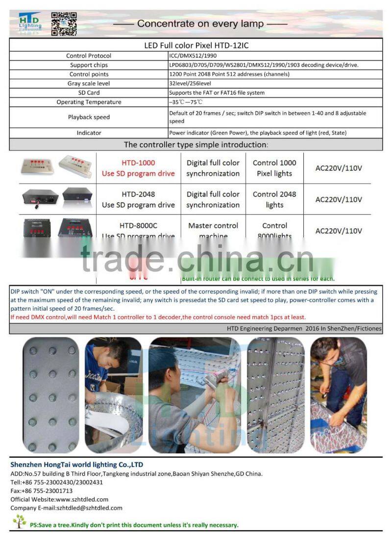 12mm full color pixel IP67