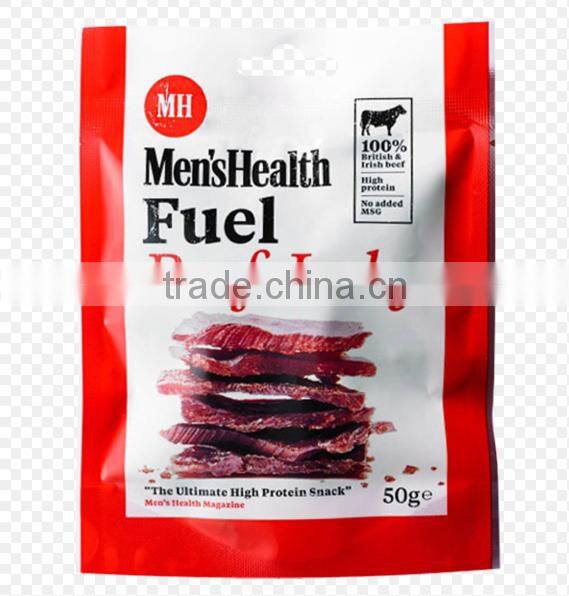 High quality custom printed beef jerky packaging bags