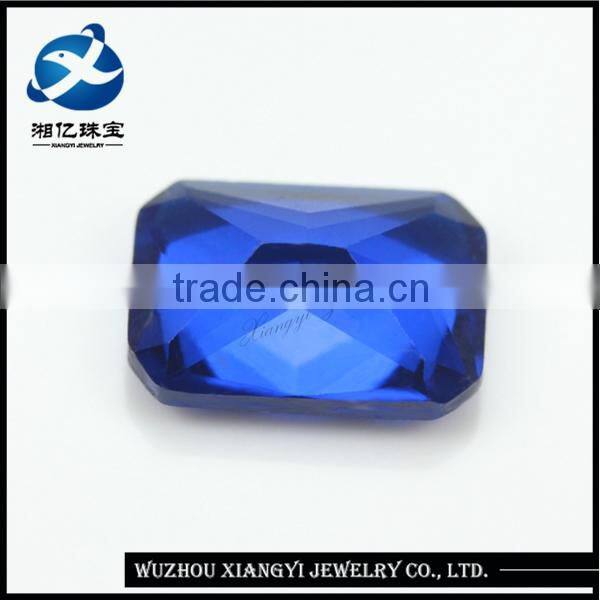 good quality octagon shape machine cut blue lab created spinel for jewelry