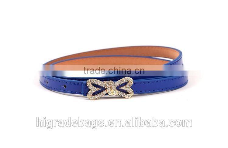 ladies thin Pu leather belt fashion