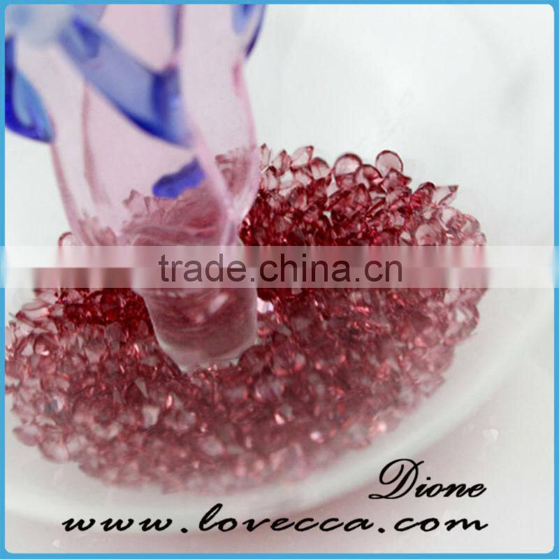 Christmas Ornaments - Medium Clear Glass Ball Ornaments 2.75 Inches - Christmas Tree Ornaments - Resin diamond and shoes inside