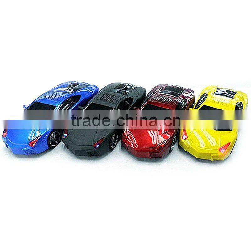 Stylish Mini Rechargeable Car Shape FM Radio TF MMC Card Music Player Speaker