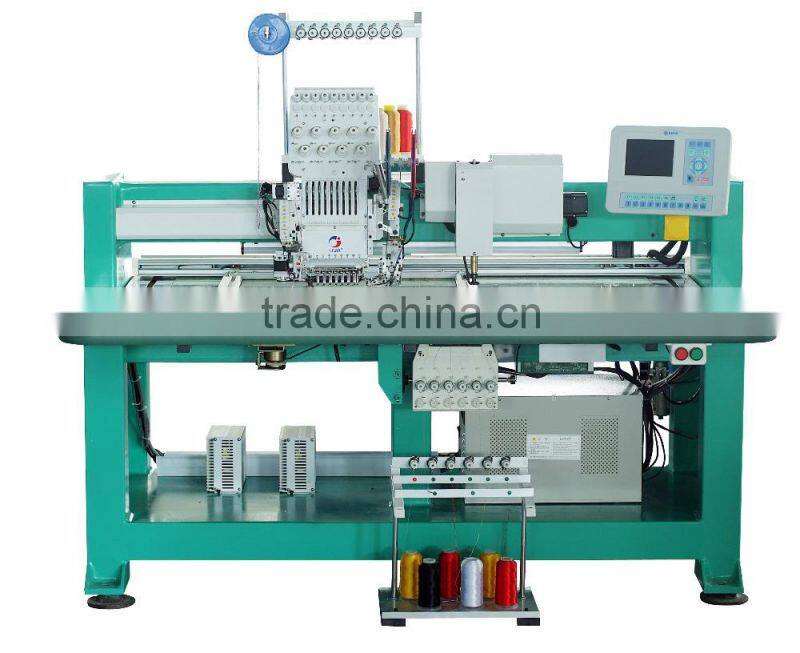 Single head chenille towel chain stitch / cording coiling / twin sequins computerized embroidery machine
